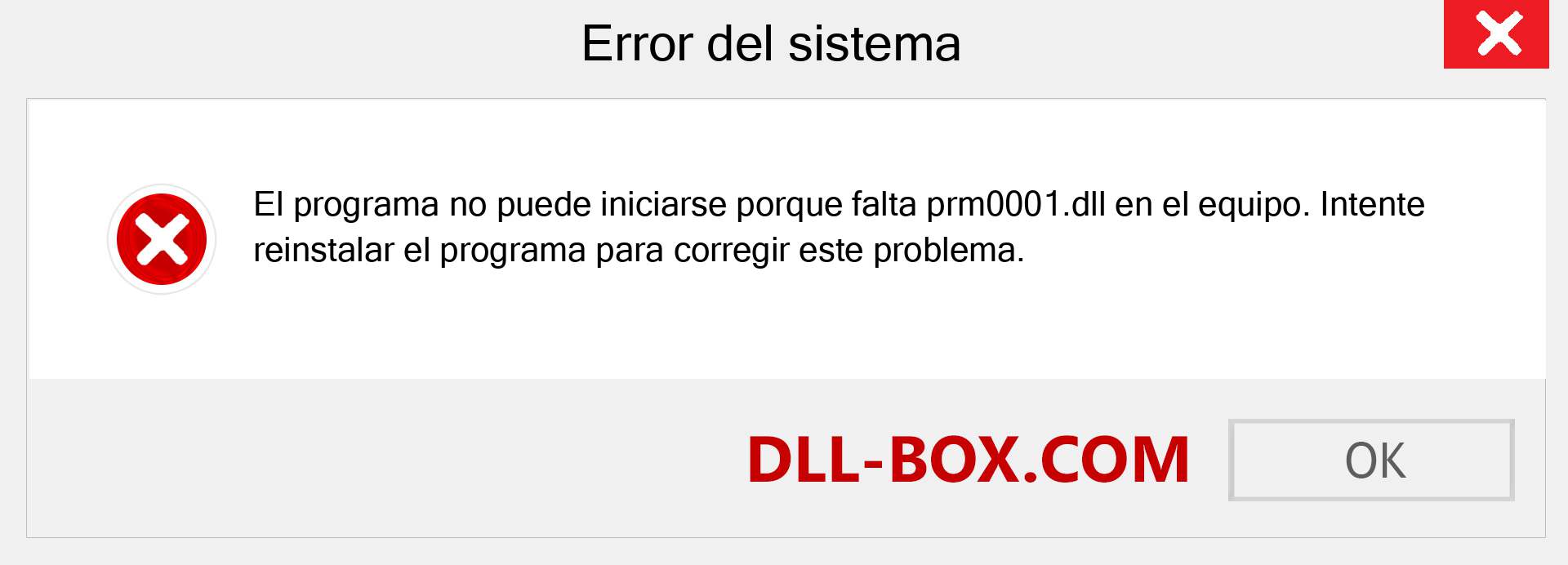 ¿Falta el archivo prm0001.dll ?. Descargar para Windows 7, 8, 10 - Corregir prm0001 dll Missing Error en Windows, fotos, imágenes