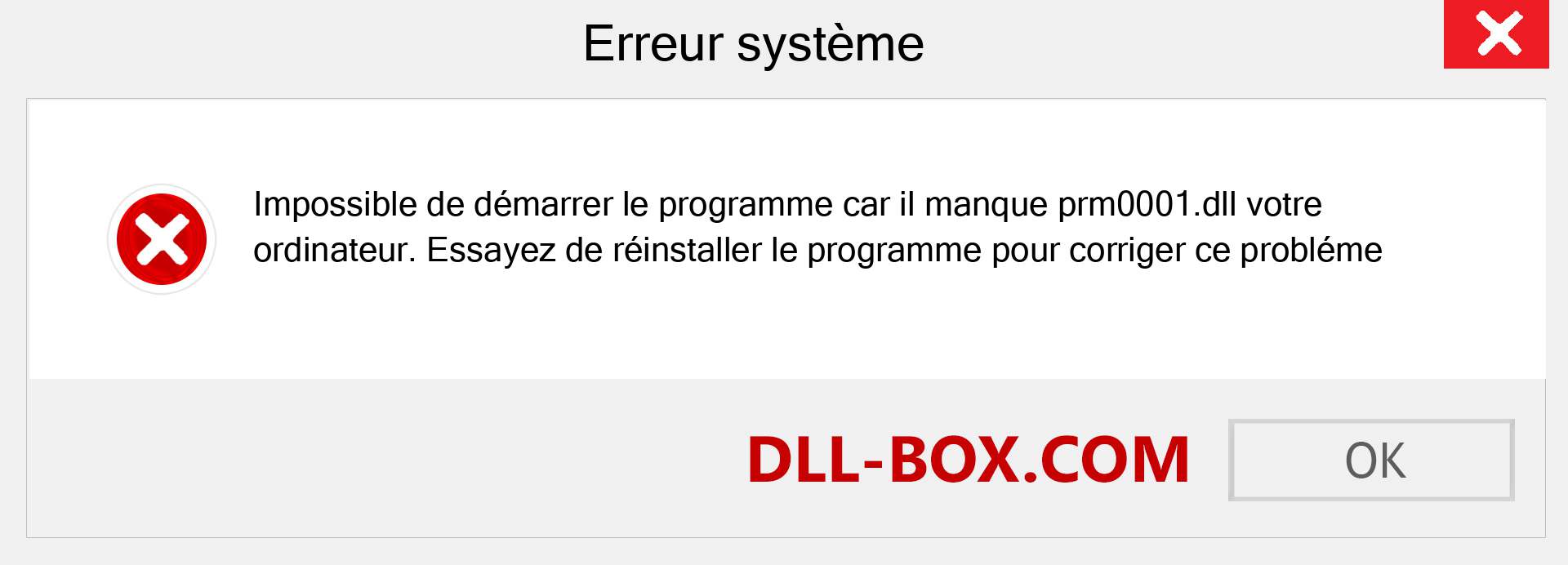 Le fichier prm0001.dll est manquant ?. Télécharger pour Windows 7, 8, 10 - Correction de l'erreur manquante prm0001 dll sur Windows, photos, images